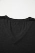 V-Neck Long Sleeve Relaxed Fit Pullover Top